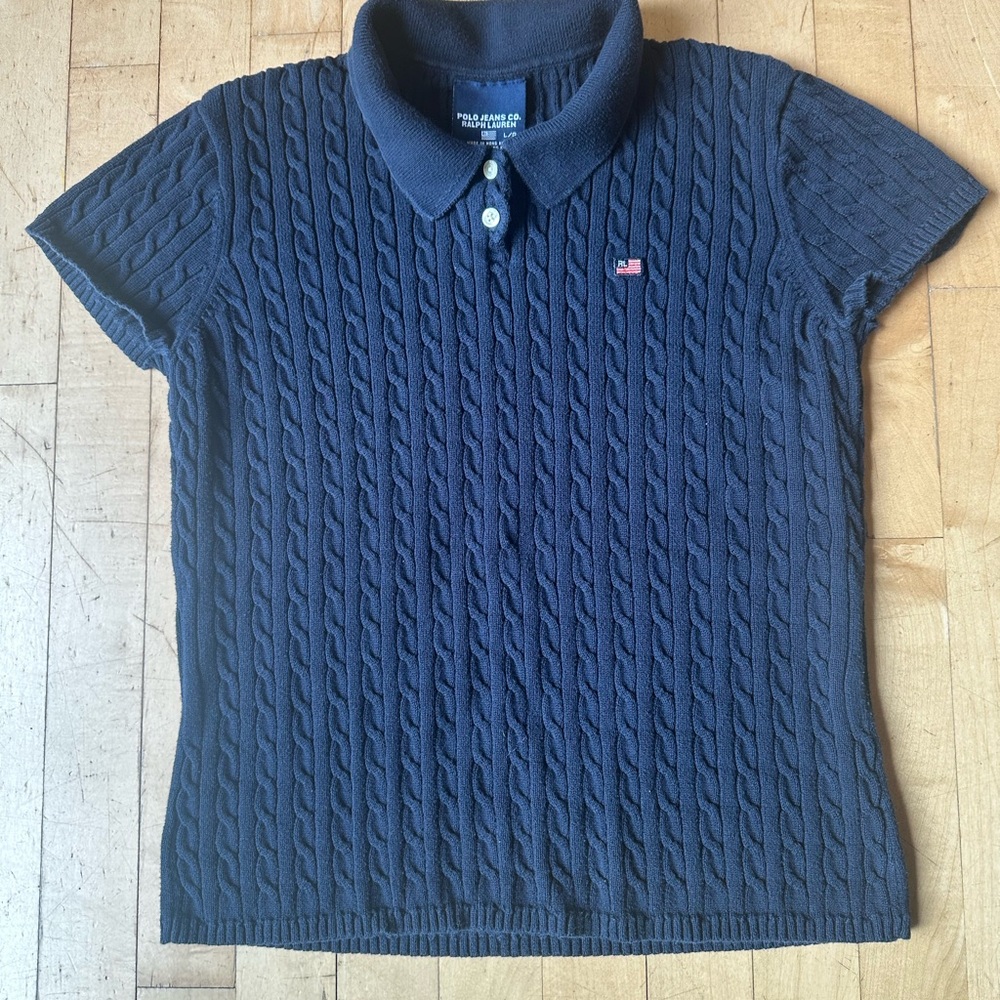 Polo Ralph Lauren Navy Cable Knit Sweater